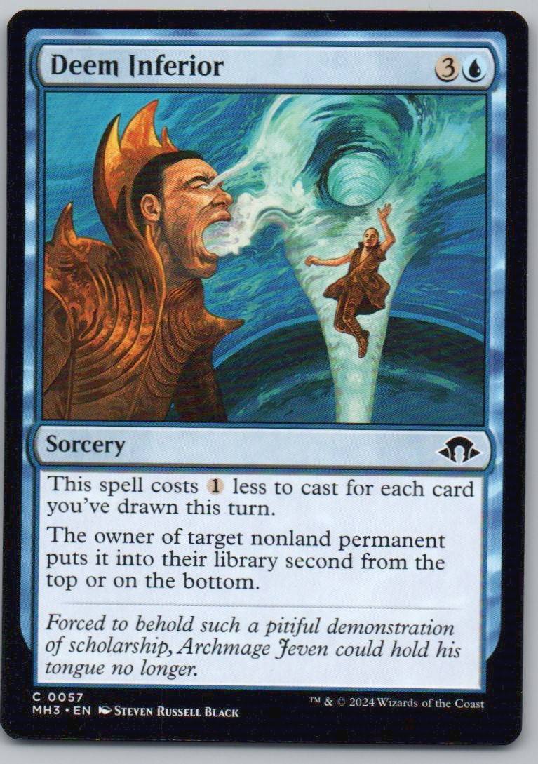 Deem Inferior 57 0 Sorcery Card - Modern Horizons 3