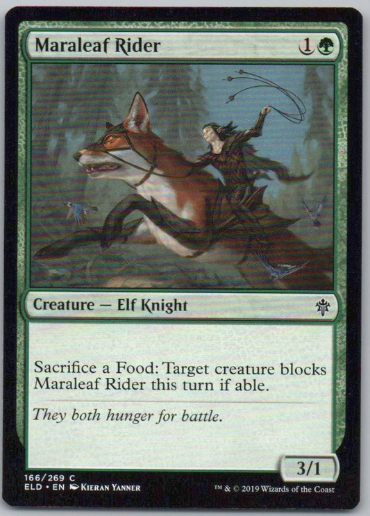 Maraleaf Rider 166 Normal Creature Card - Throne of Eldraine