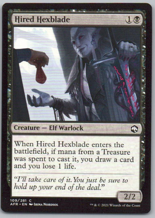 Hired Hexblade 109 Normal Creature Card - Adventures in the Forgotten Realms