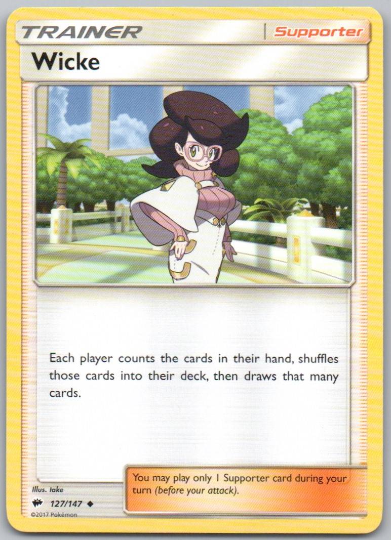 Wicke 127 Normal Trainer Card - Burning Shadows
