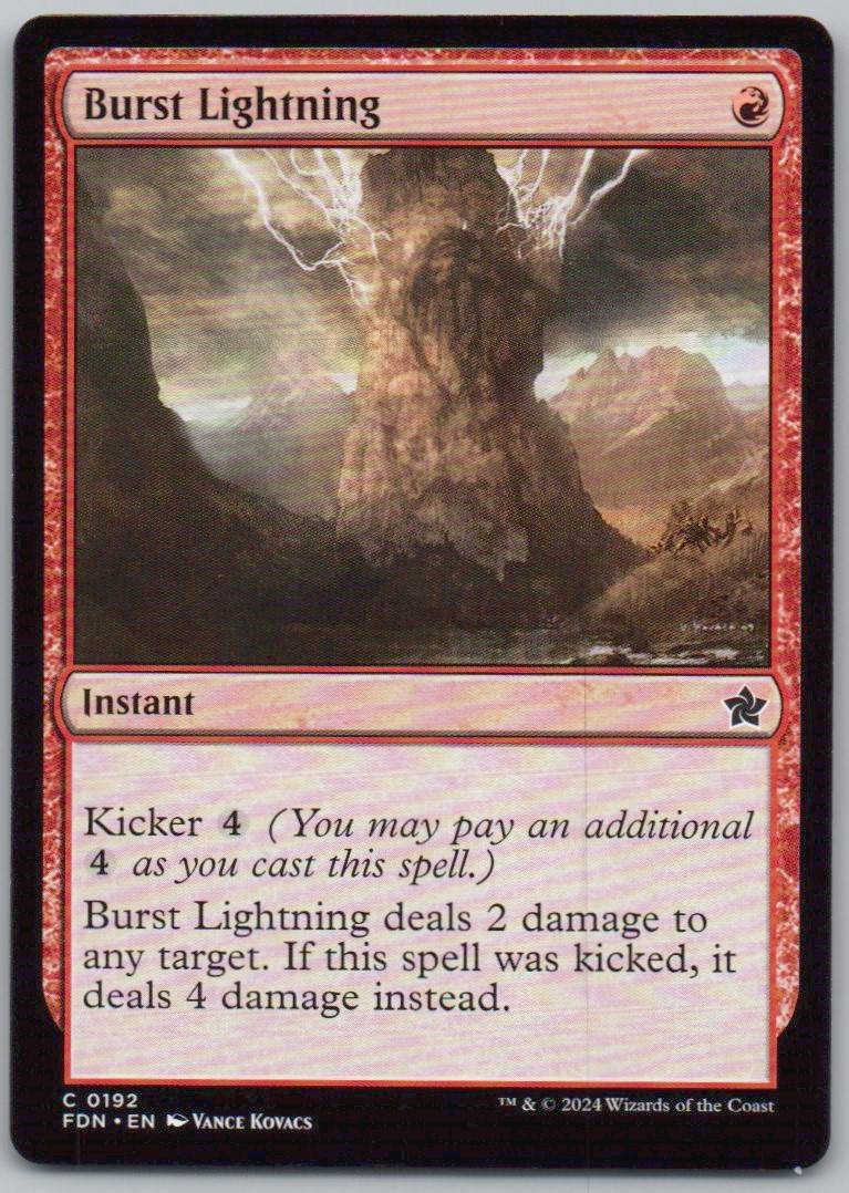 Burst Lightning 192 Normal Instant Card - Foundations