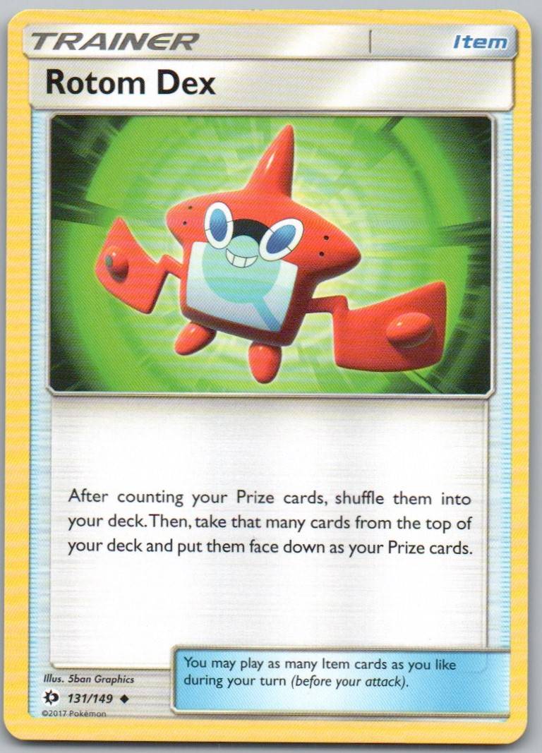 Rotom Dex 131 Normal Trainer Card - Sun & Moon Base