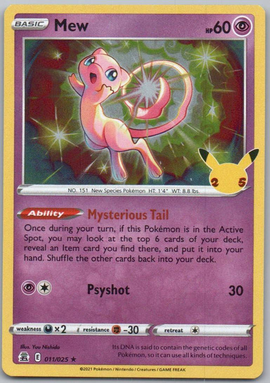 Mew 011 Holo Psychic Card - Celebrations