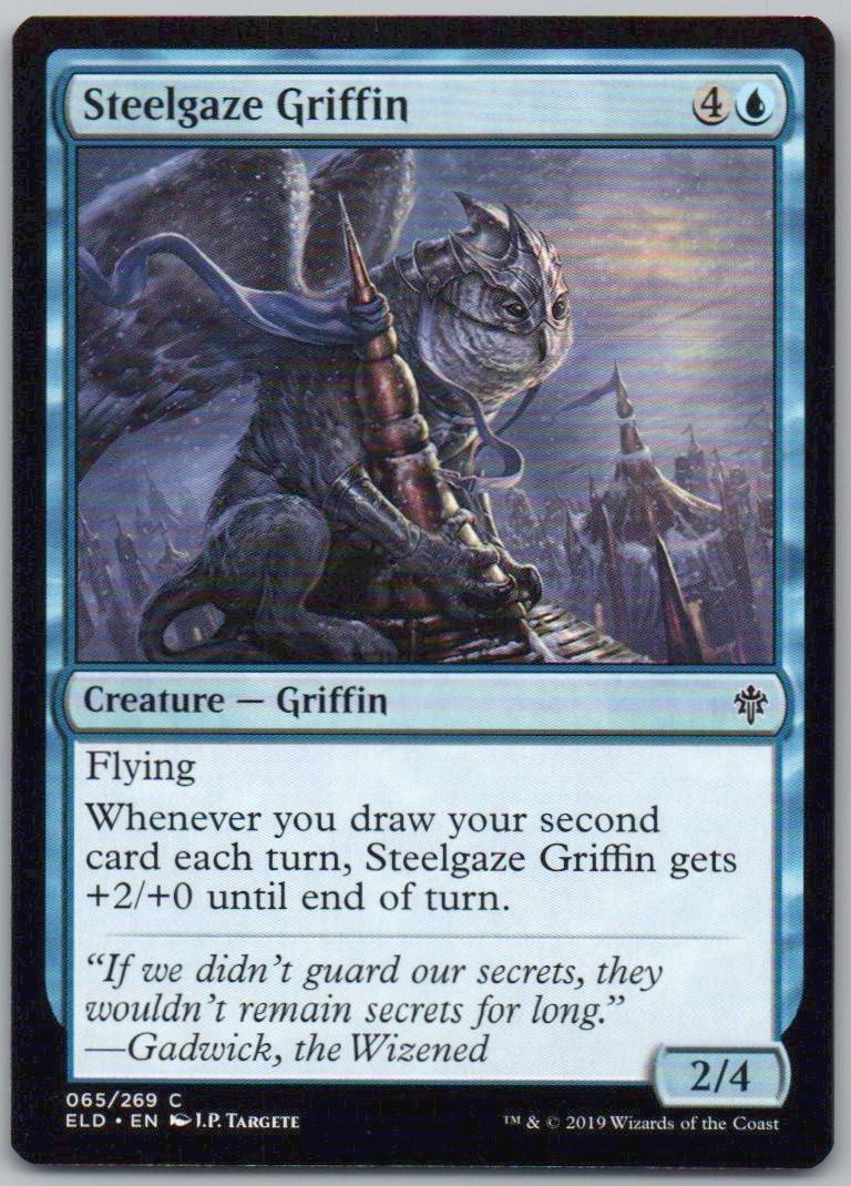 Steelgaze Griffin 65 Normal Creature Card - Throne of Eldraine