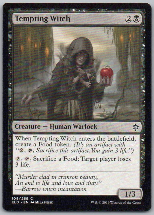 Tempting Witch 108 Normal Creature Card - Throne of Eldraine