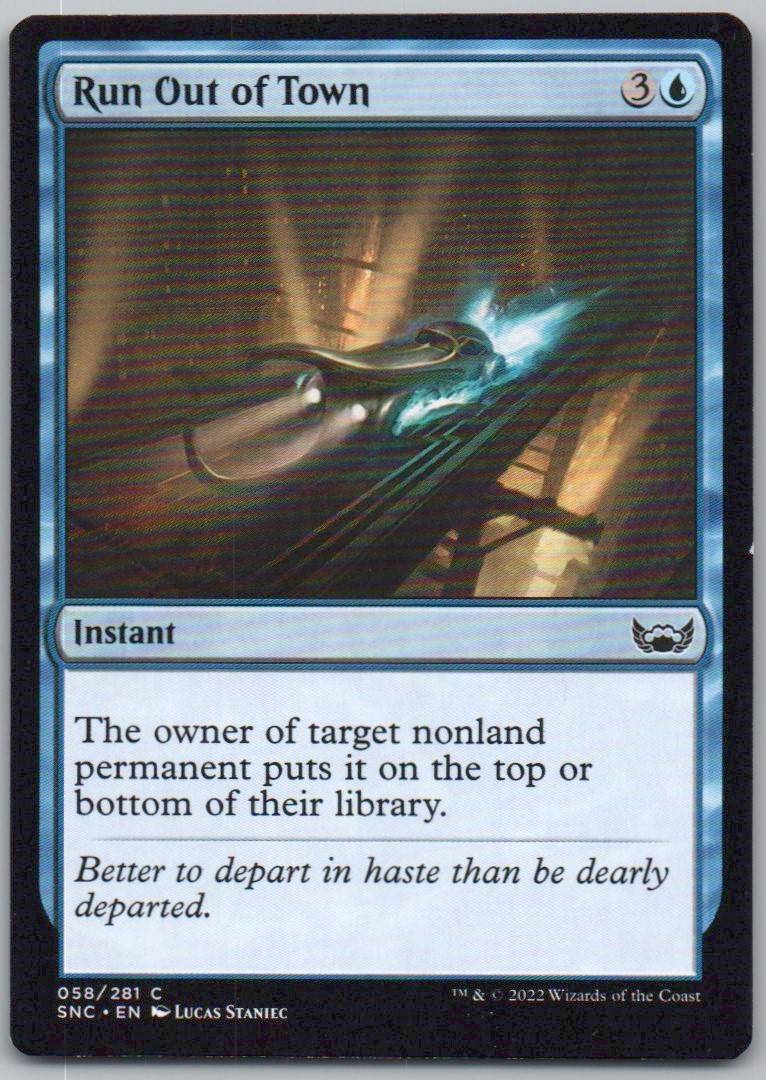 Run Out of Town 58 Normal Instant Card - Streets of New Capenna