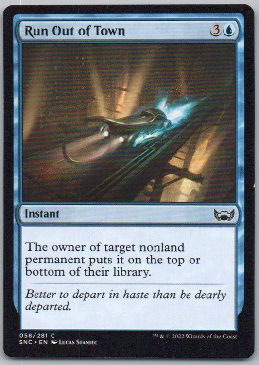 Run Out of Town 58 Normal Instant Card - Streets of New Capenna