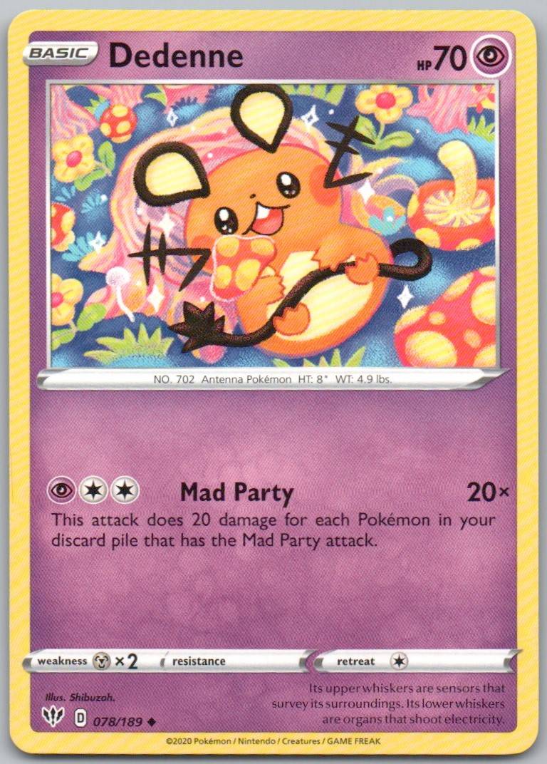 Dedenne 078 Normal Psychic Card - Darkness Ablaze