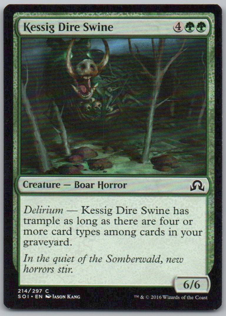 Kessig Dire Swine 214 Normal Creature Card - Shadows over Innistrad