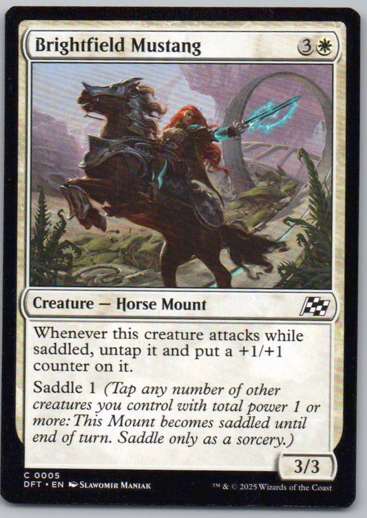 Brightfield Mustang 5 Normal Creature Card - Aetherdrift