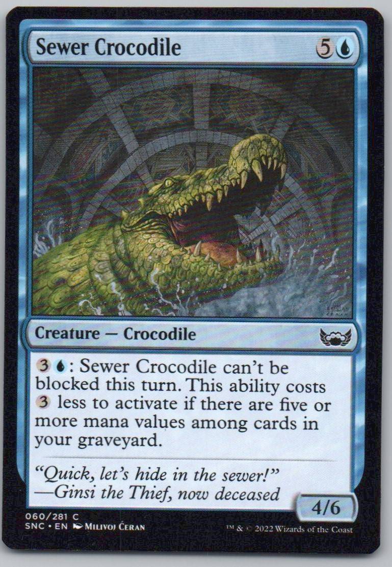 Sewer Crocodile 60 Normal Creature Card - Streets of New Capenna