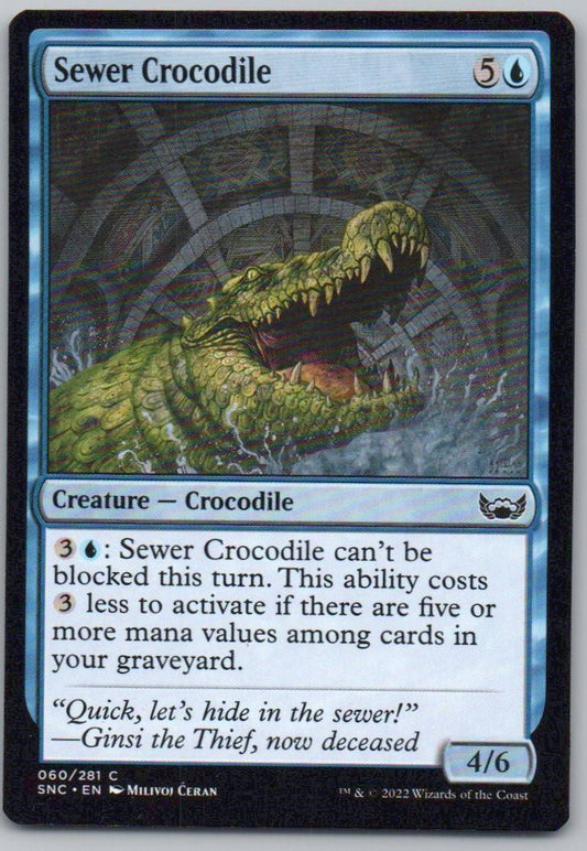Sewer Crocodile 60 Normal Creature Card - Streets of New Capenna