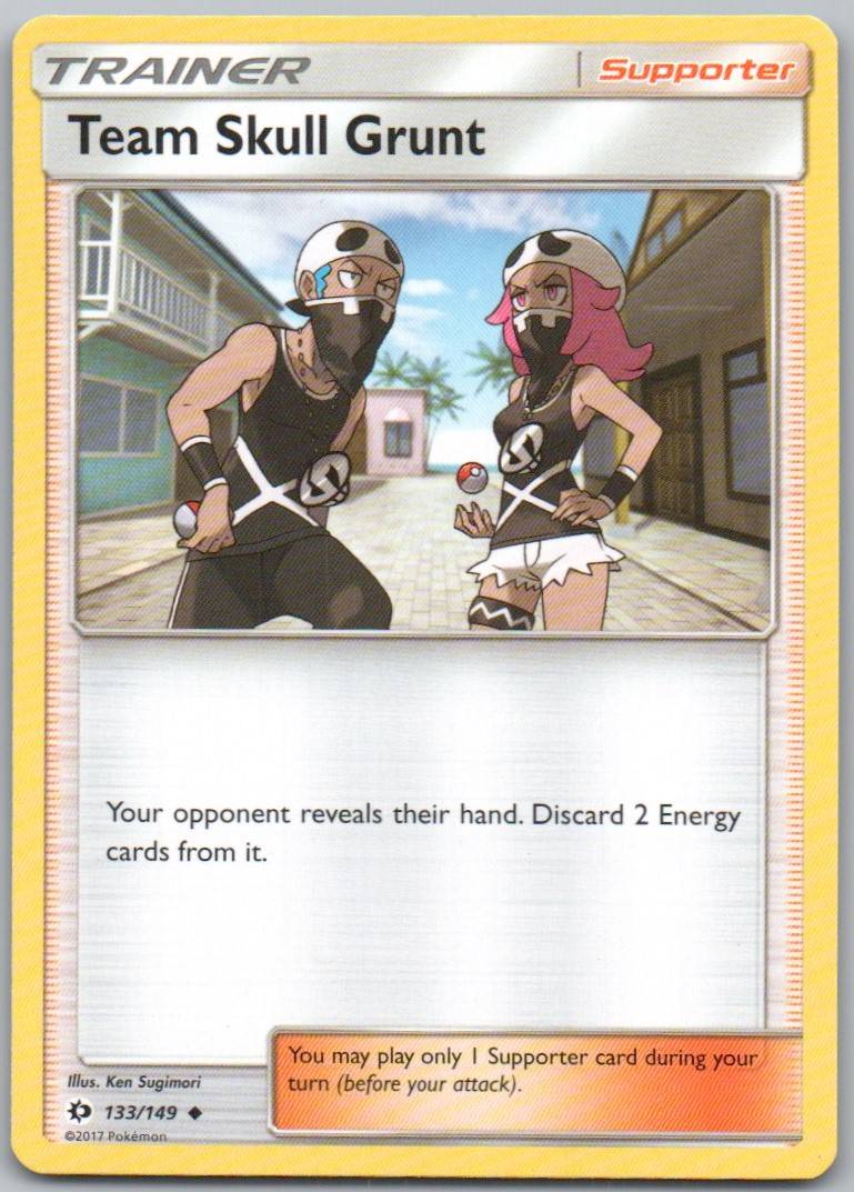 Team Skull Grunt 133 Normal Trainer Card - Sun & Moon Base