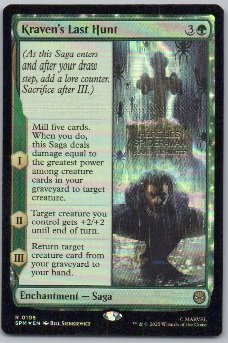 Kraven's Last Hunt 105 Holo Enchantment Card - Marvel's Spider-Man