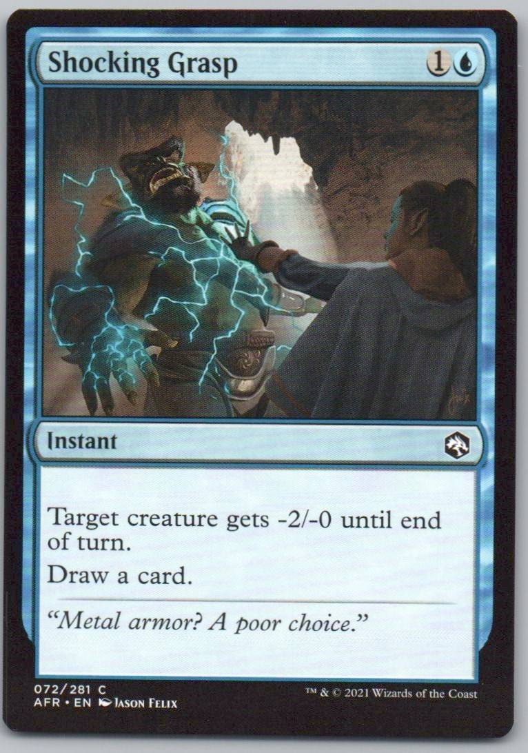 Shocking Grasp 72 Normal Instant Card - Adventures in the Forgotten Realms