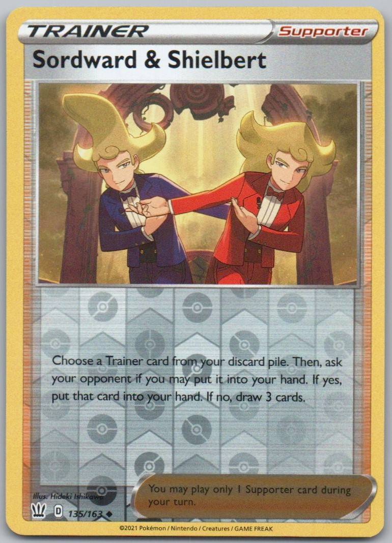 Sordward & Shielbert 135 Reverse Holo Trainer Card - Battle Styles