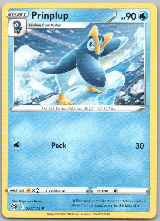 Prinplup 036 Normal Water Card - Brilliant Stars