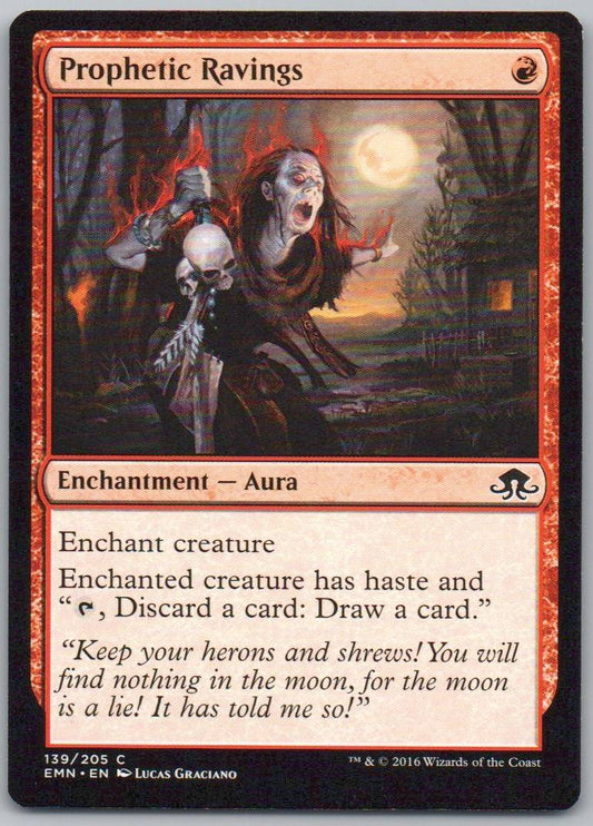 Prophetic Ravings 139 Normal Enchantment Card - Eldritch Moon