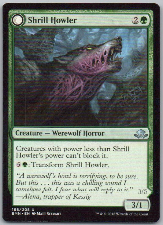 Shrill Howler 168 Normal Creature Card - Eldritch Moon