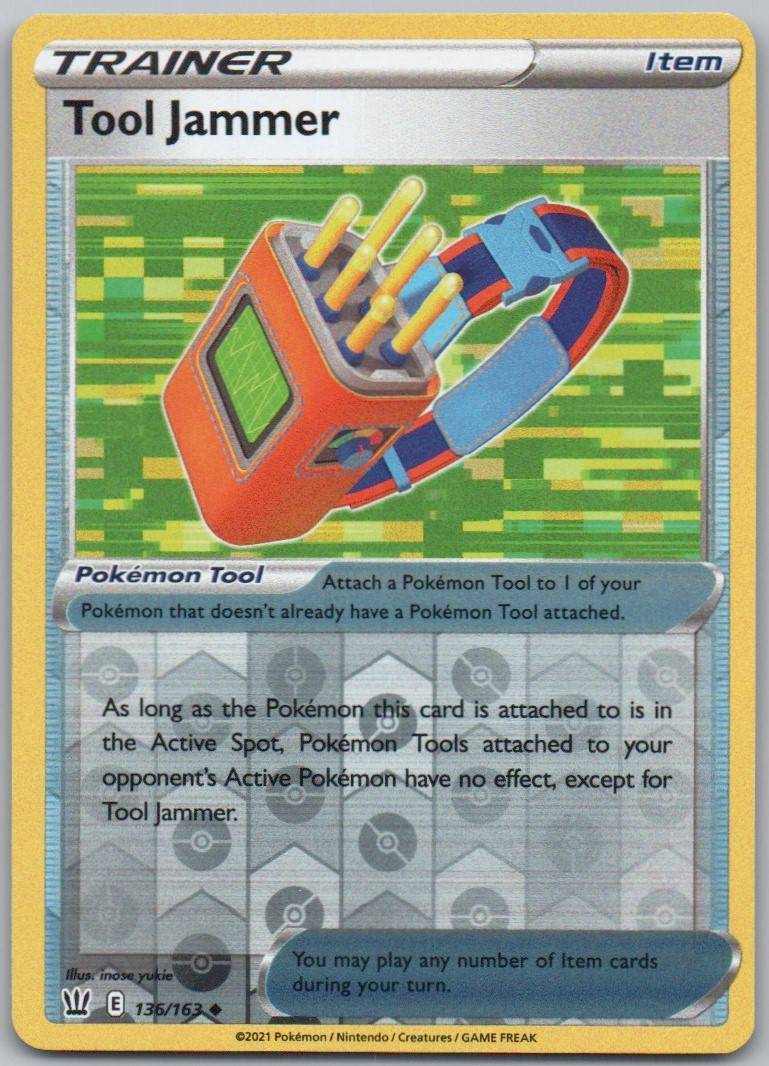 Tool Jammer 136 Reverse Holo Trainer Card - Battle Styles