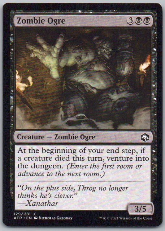Zombie Ogre 129 Normal Instant Card - Adventures in the Forgotten Realms