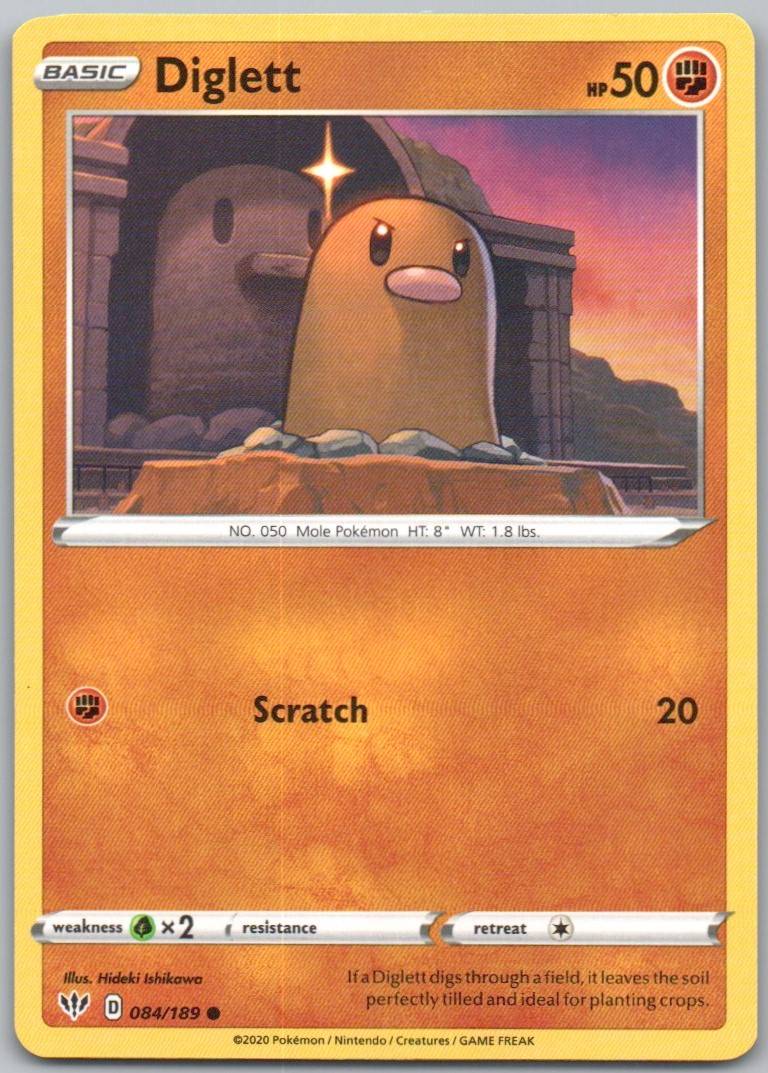 Diglett 084 Normal Fighting Card - Darkness Ablaze