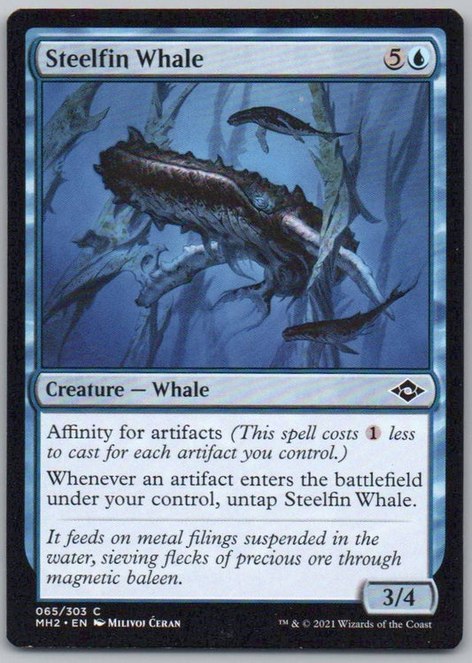 Steelfin Whale 65 Normal Creature Card - Modern Horizons 2
