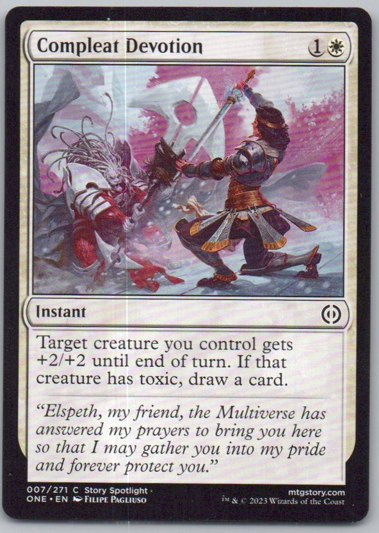 Compleat Devotion 7 Normal Instant Card - Phyrexia: All Will Be One