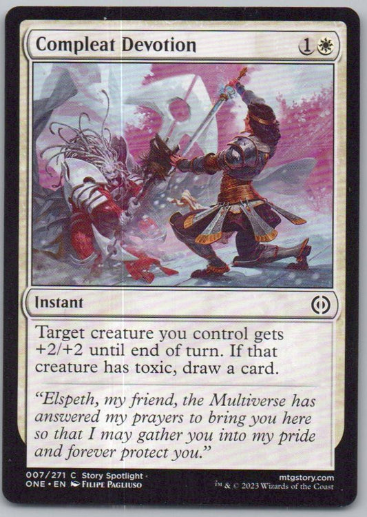 Compleat Devotion 7 Normal Instant Card - Phyrexia: All Will Be One