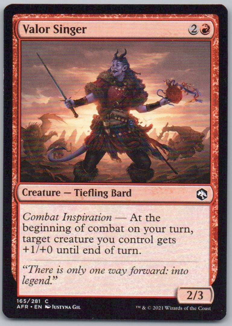 Valor Singer 165 Normal Creature Card - Adventures in the Forgotten Realms