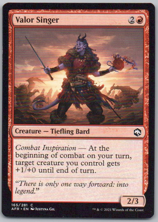Valor Singer 165 Normal Creature Card - Adventures in the Forgotten Realms