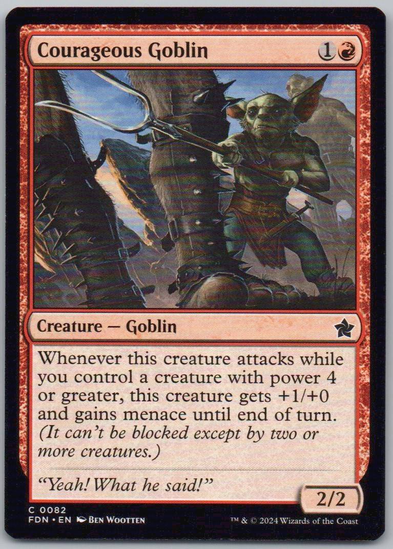 Courageous Goblin 82 Normal Creature Card - Foundations
