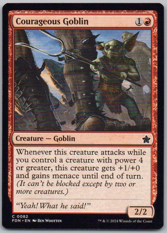 Courageous Goblin 82 Normal Creature Card - Foundations