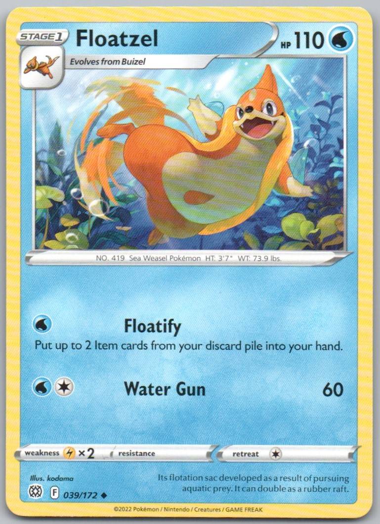 Floatzel 039 Normal Water Card - Brilliant Stars