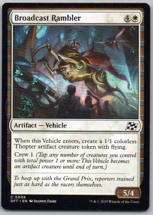 Broadcast Rambler 6 Normal Artifact Card - Aetherdrift