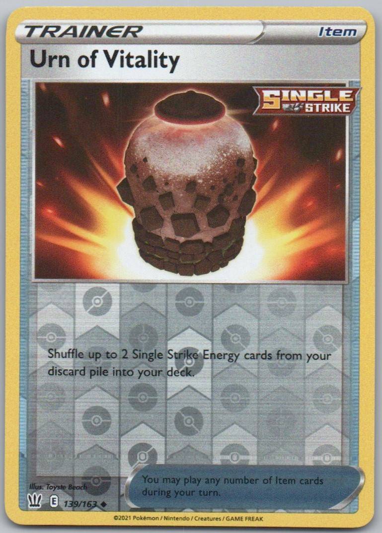 Urn of Vitality 139 Reverse Holo Trainer Card - Battle Styles