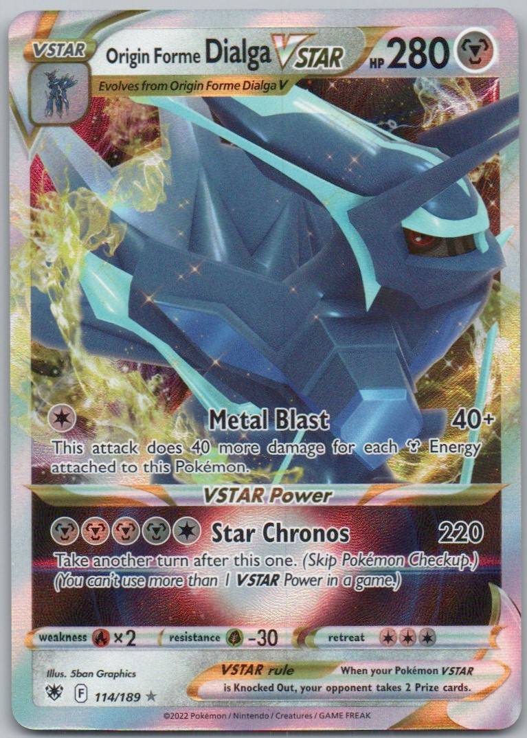 Origin Forme Dialga VSTAR 114 Holo Metal Card - Astral Radiance