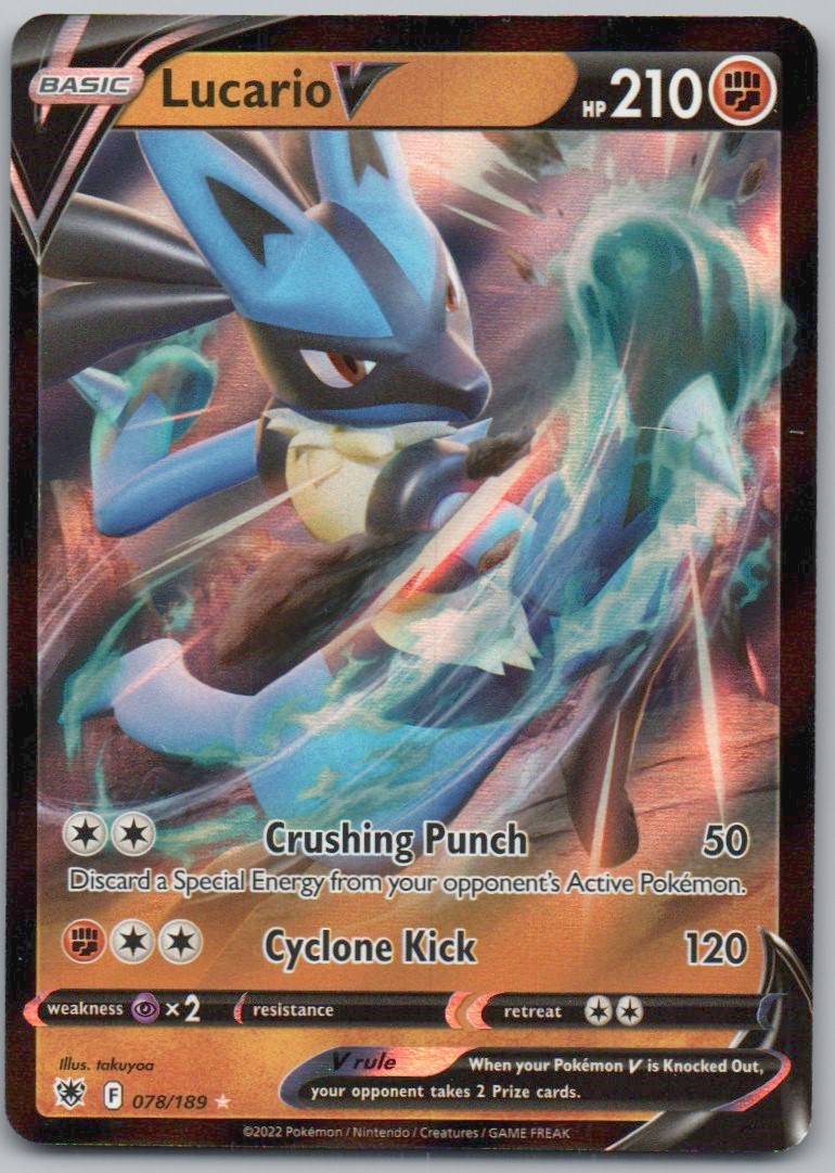 Lucario V 078 Holo Fighting Card - Astral Radiance