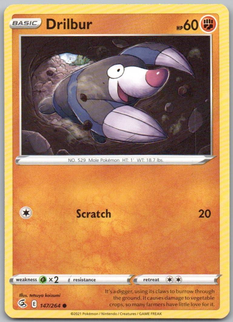 Drilbur 147 Normal Fighting Card - Fusion Strike