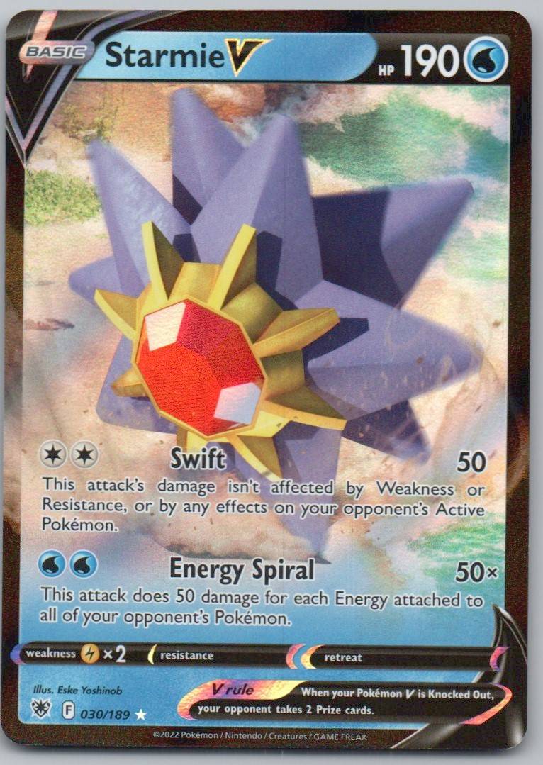Starmie V 030 Holo Water Card - Astral Radiance