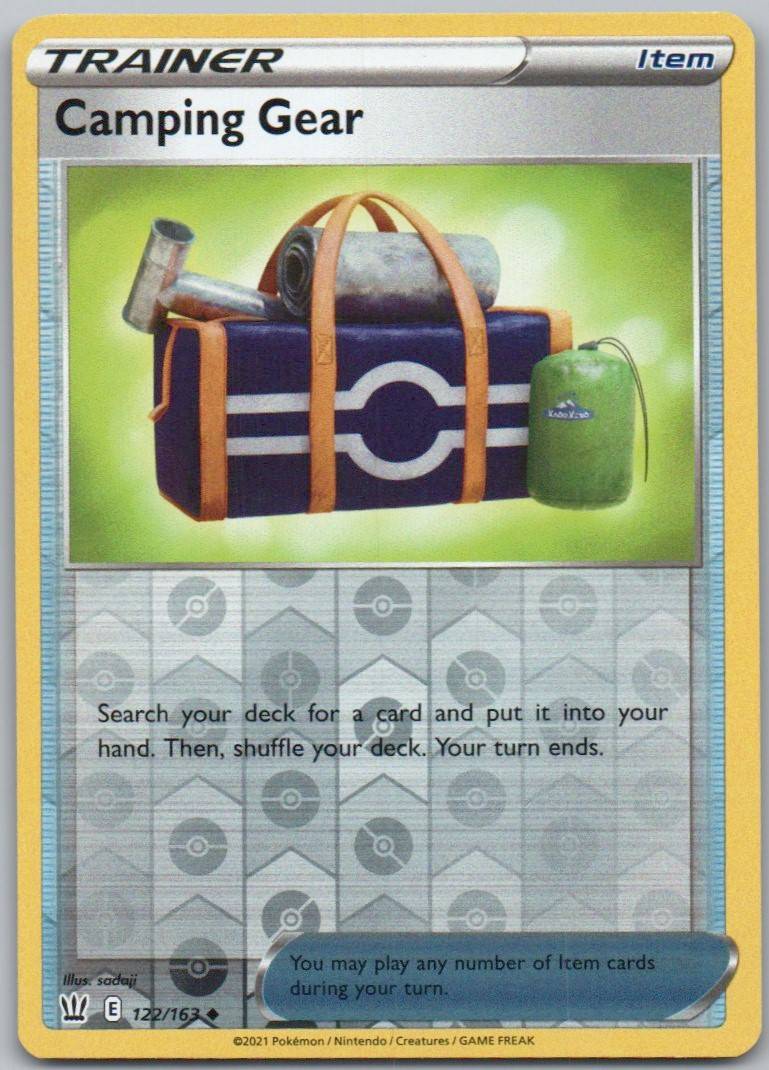 Camping Gear 122 Reverse Holo Trainer Card - Battle Styles