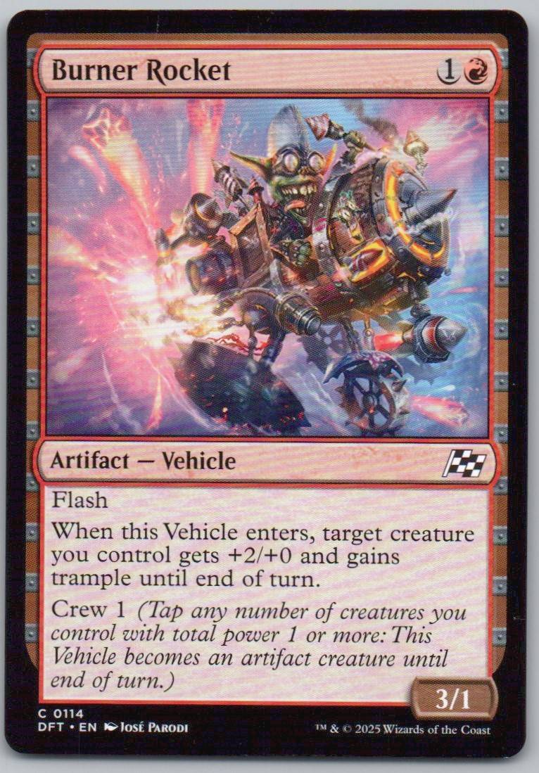 Burner Rocket 114 Normal Artifact Card - Aetherdrift