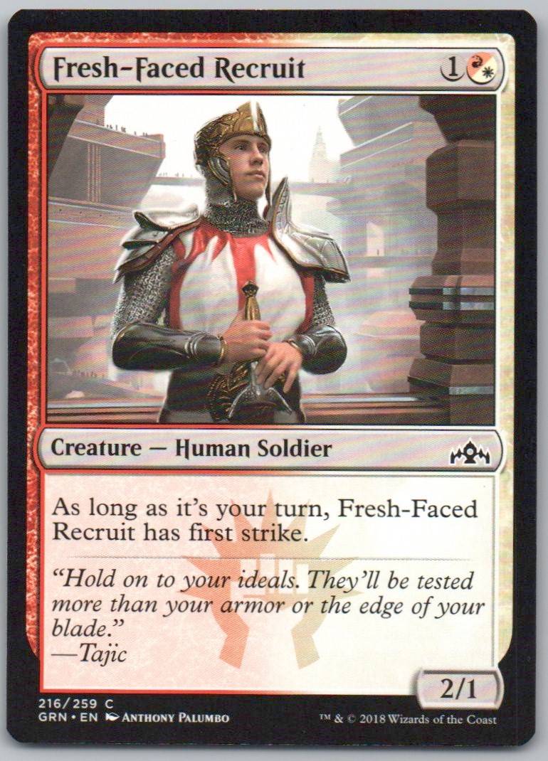 Fresh-Faced Recruit 216 Normal Creature Card - Guilds of Ravnica