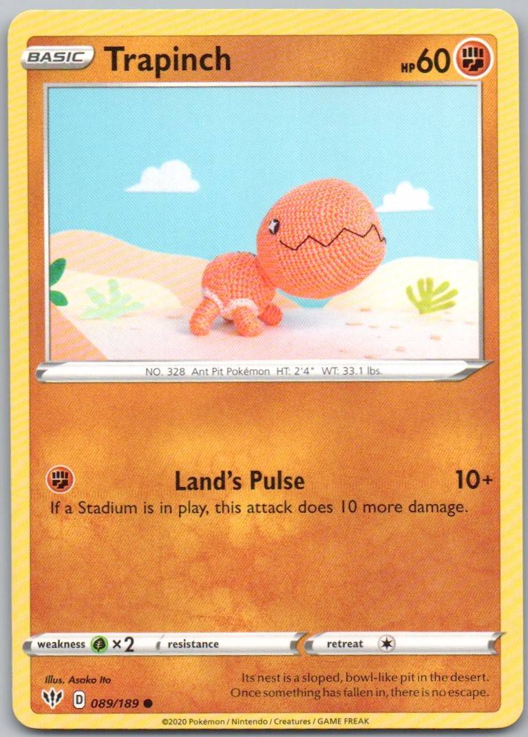 Trapinch 089 Normal Fighting Card - Darkness Ablaze