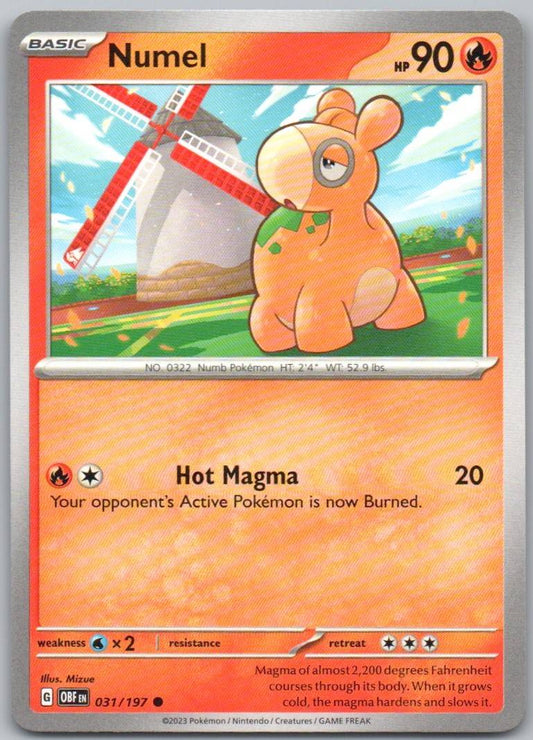 Numel 031 Normal Fire Card - Obsidian Flames