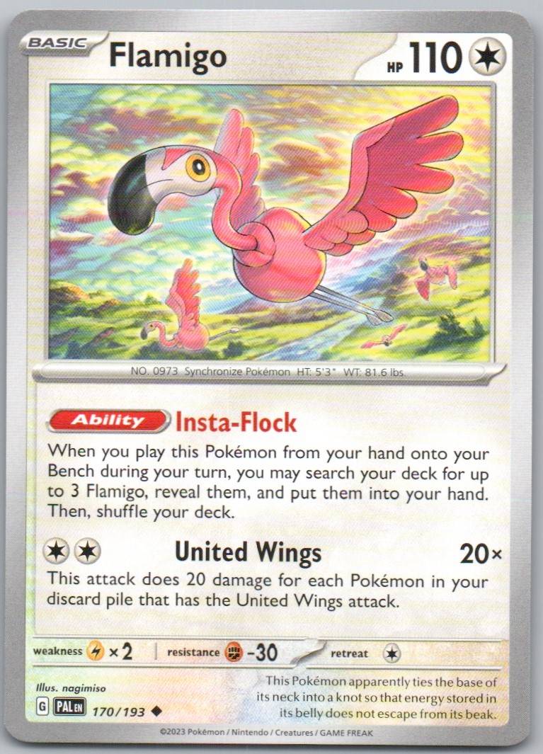 Flamigo 170 Normal Colorless Card - Paldea Evolved