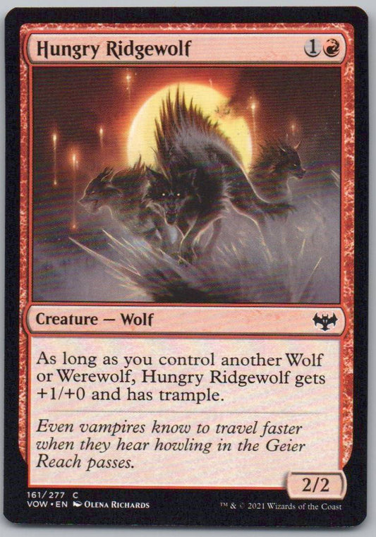 Hungry Ridgewolf 161 Normal Creature Card - Innistrad: Crimson Vow