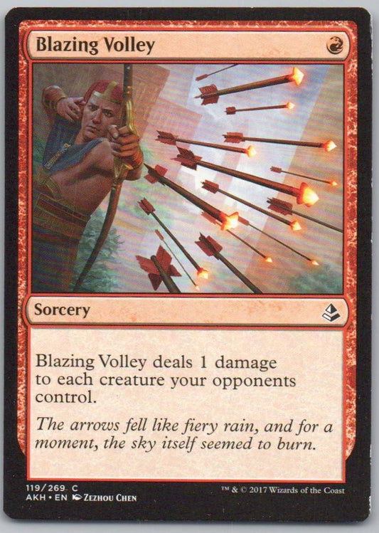 Blazing Volley 119 Normal Sorcery Card - Amonkhet