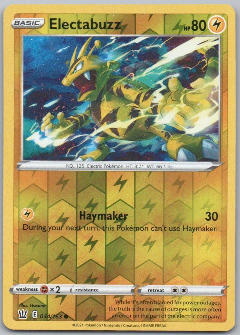 Electabuzz 044 Reverse Holo Trainer Card - Battle Styles