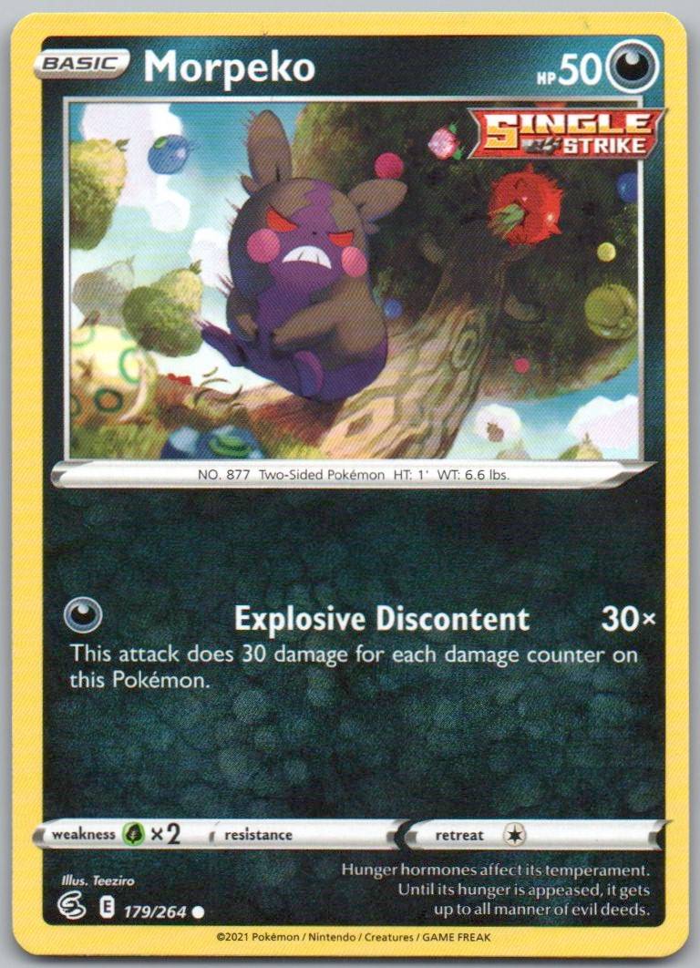 Morpeko 179 Normal Darkness Card - Fusion Strike